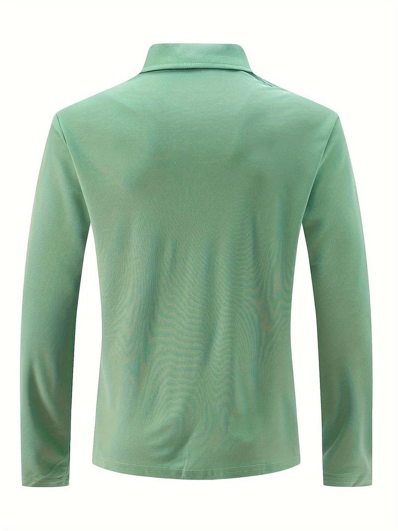 Langärmeliges Herren-Poloshirt aus hochwertigem Material | Ideal für Frühling und Sommer