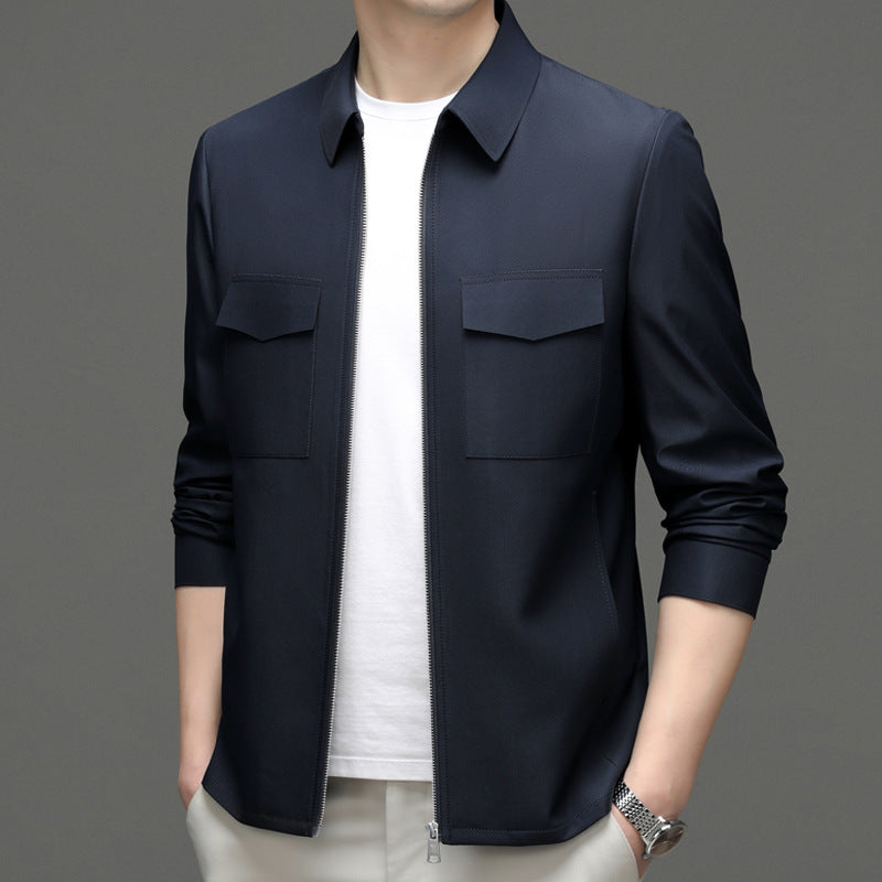 Herren Leichte Reversjacke mit Schlitztaschen | Ideal für Frühling & Herbst