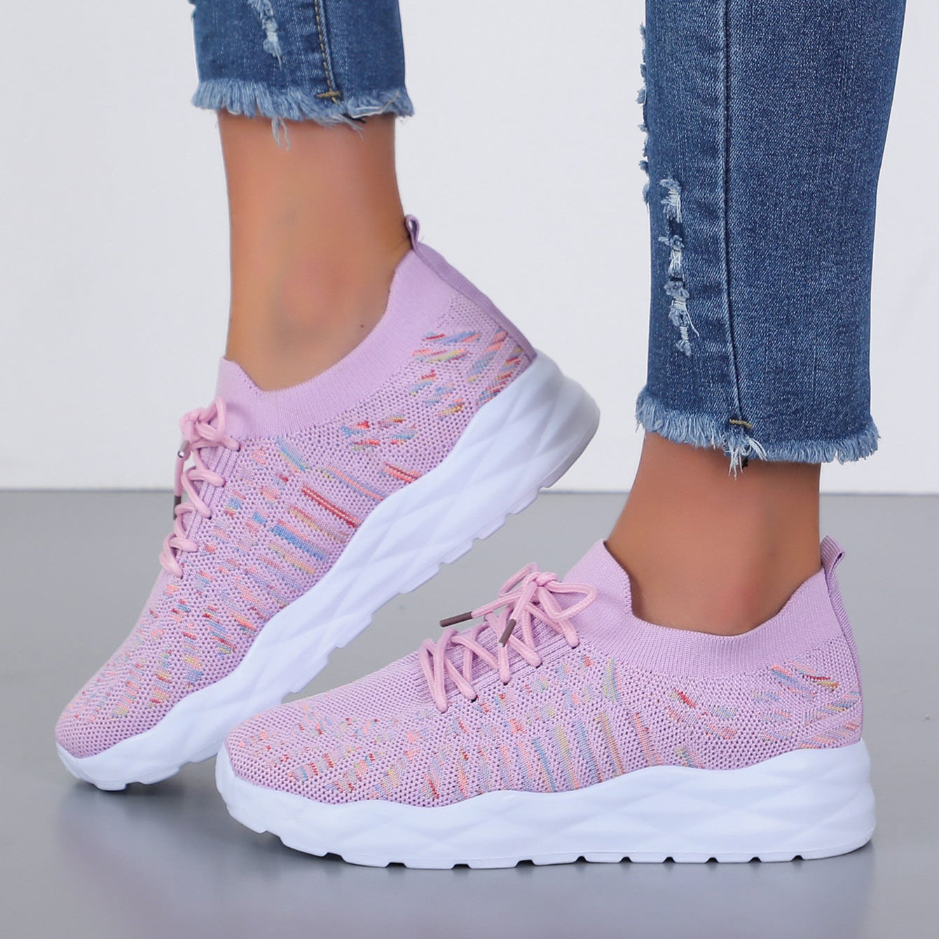Mesh-Schnür-Ballerinas | Ideal für Sommer, Frühling und Herbst
