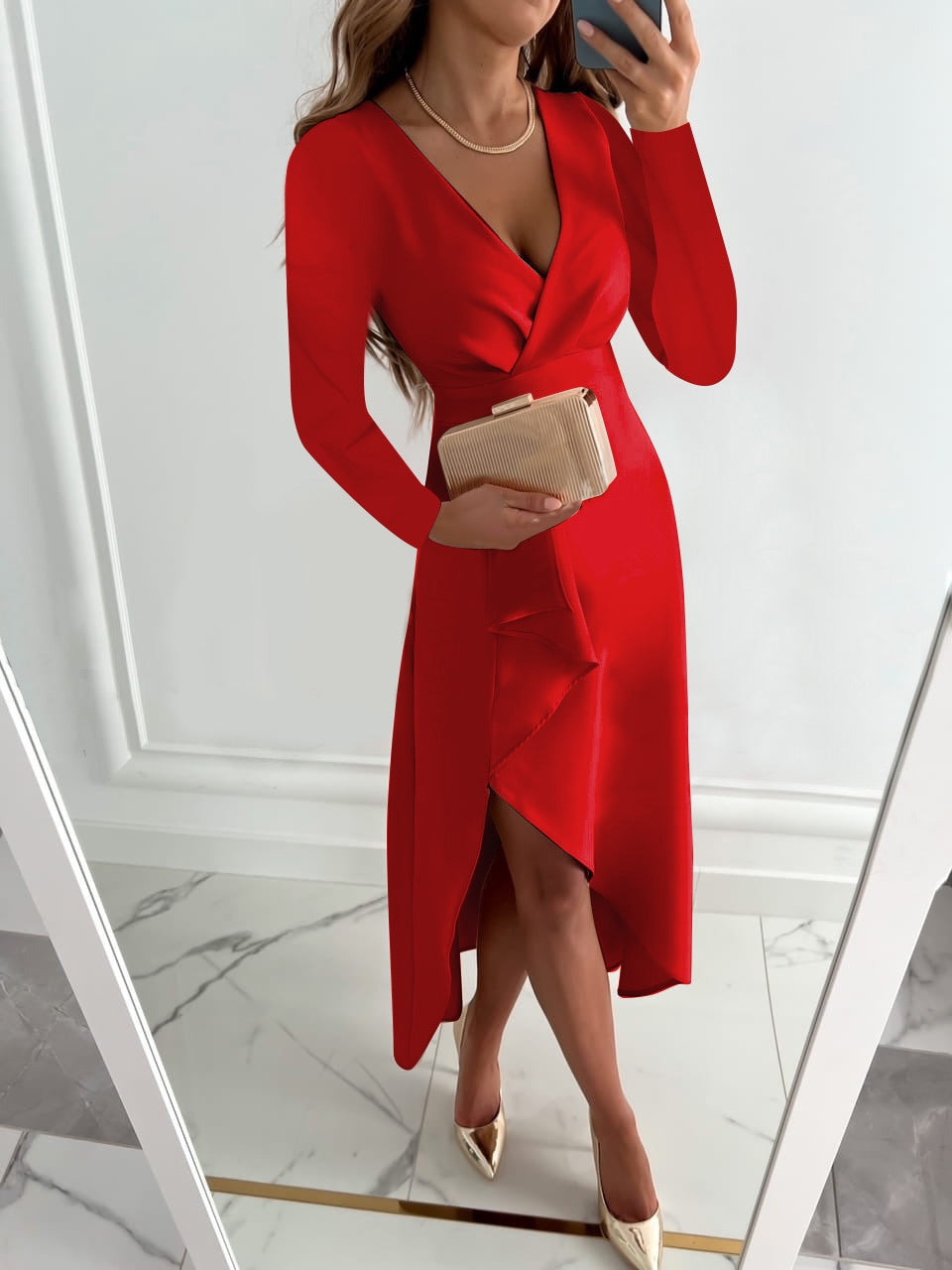 Leichtes Minikleid mit V-Ausschnitt und schmeichelndem Schnitt | Ideal für den Sommer