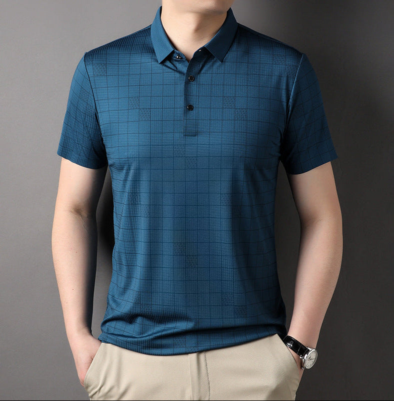 Herren Dünnes Ice-Silk Kurzarm-T-Shirt – Ideal für den Sommer