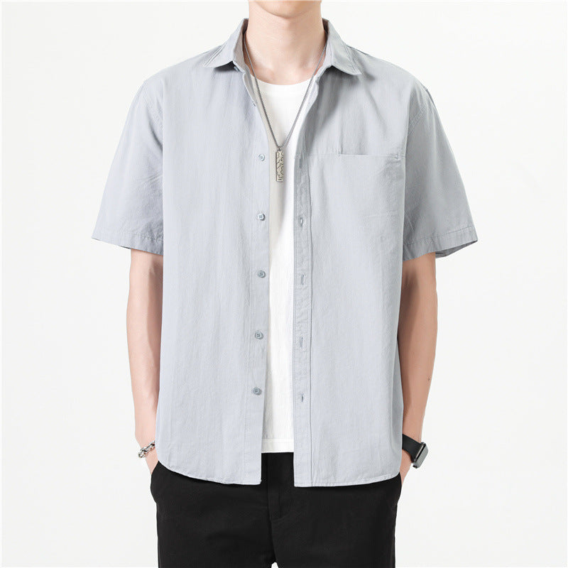 Herren Kurzarm Baumwollhemd Jacke – Ideal für den Sommer