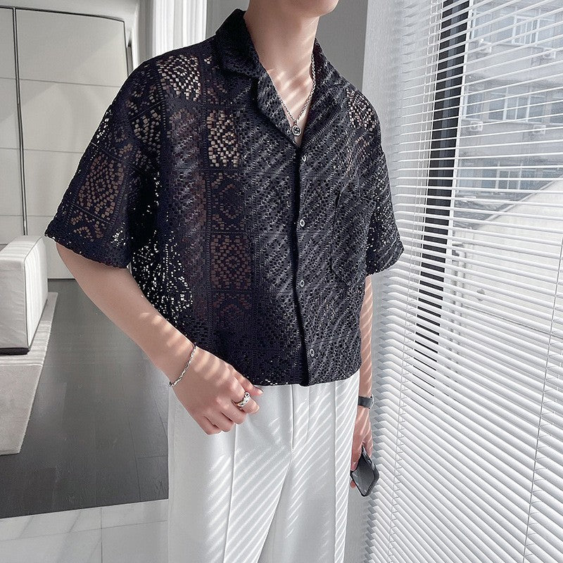 Herren Loose Fit Kuba-Kragen Hemd – Ideal für den Sommer
