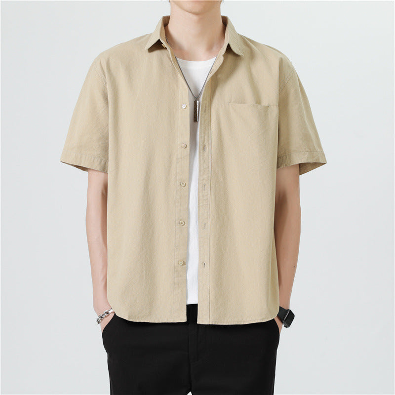 Herren Kurzarm Baumwollhemd Jacke – Ideal für den Sommer