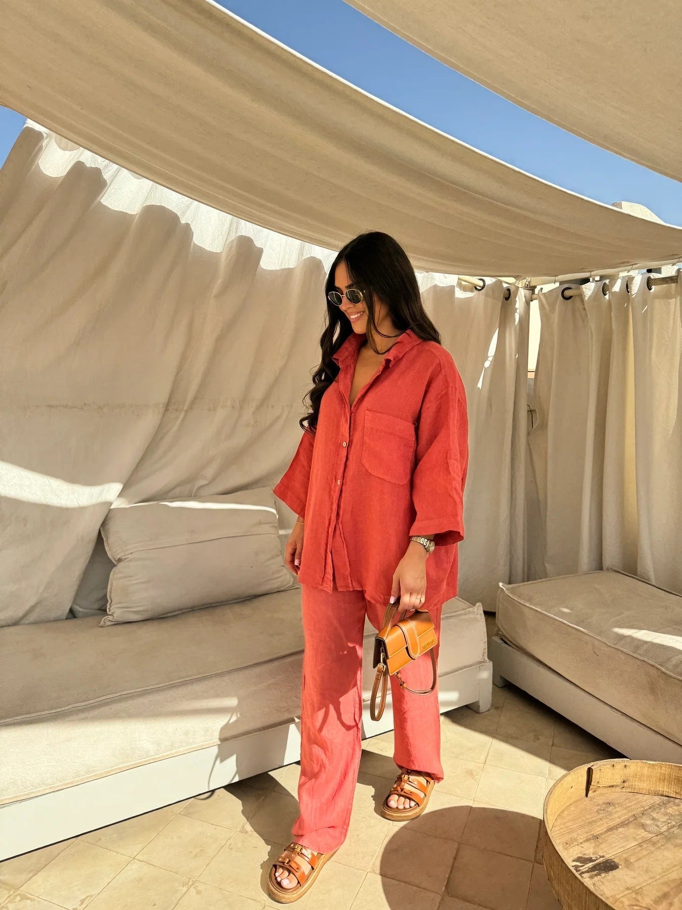 Leichtes Sommer-Set mit Bluse & Hose – Ideal für den Sommer