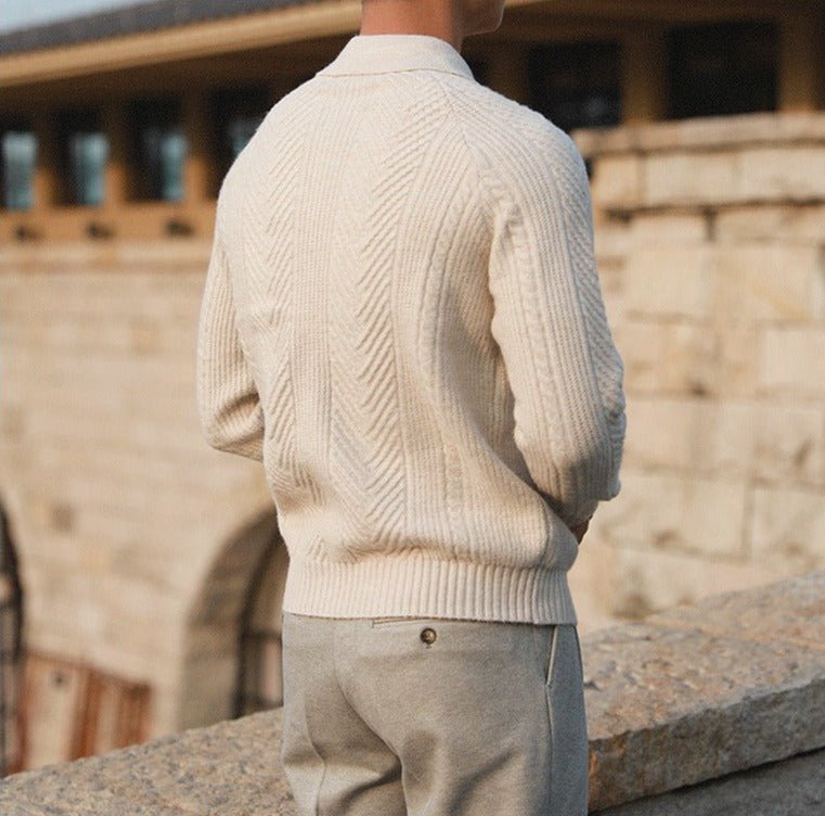 Strickpullover mit Button-Down-Kragen für Herren | Perfekt für den Winter