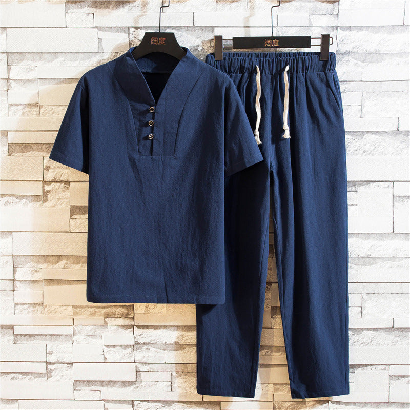 Leinen Baumwolle Sommer-Set für Herren – Ideal für Sommer
