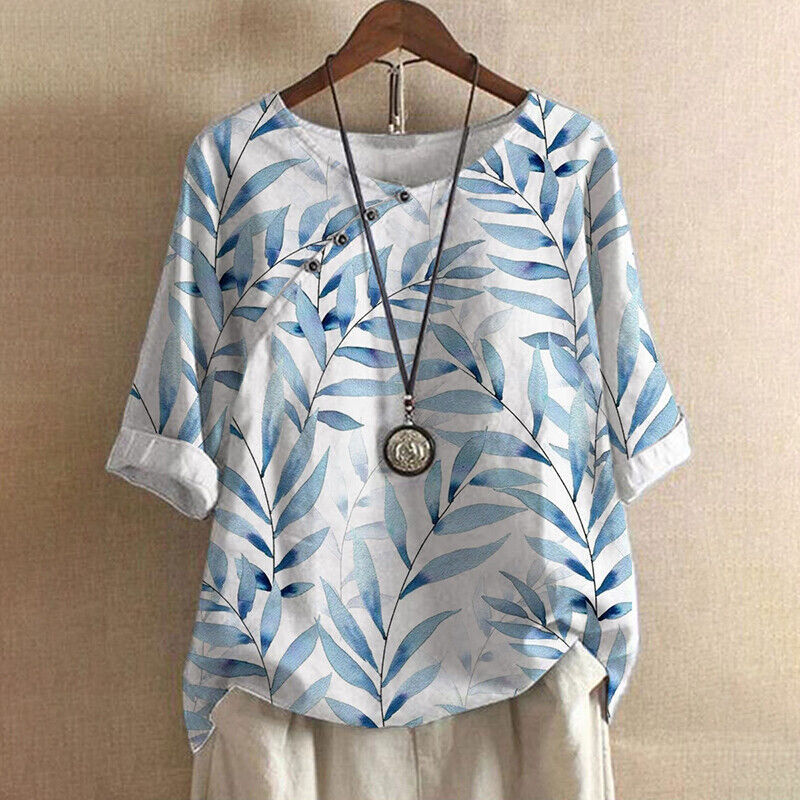 Vintage Damen Hemd mit Blumenmuster - Ideal für den Sommer
