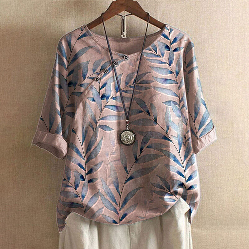 Vintage Damen Hemd mit Blumenmuster - Ideal für den Sommer
