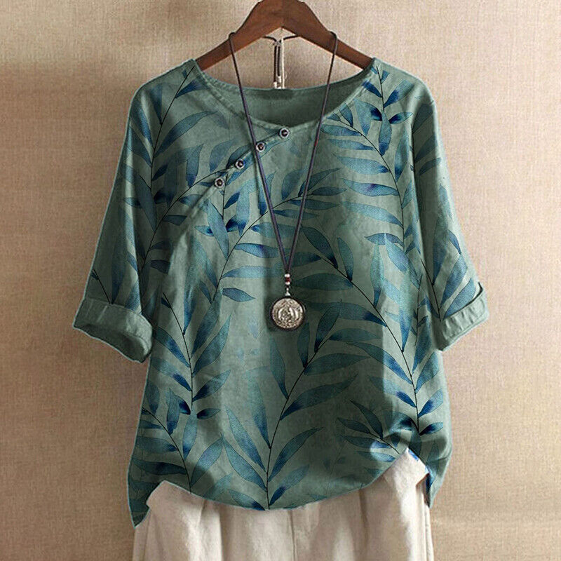 Vintage Damen Hemd mit Blumenmuster - Ideal für den Sommer
