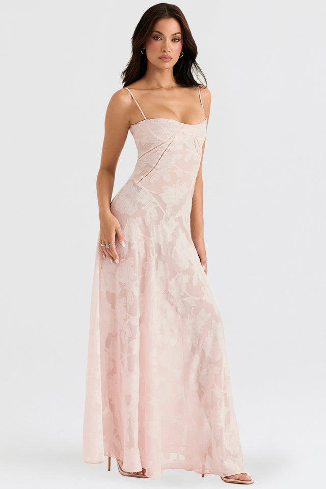 Spitzen-Maxikleid mit Schimmerndem Stoff | Ideal für Frühling und Sommer