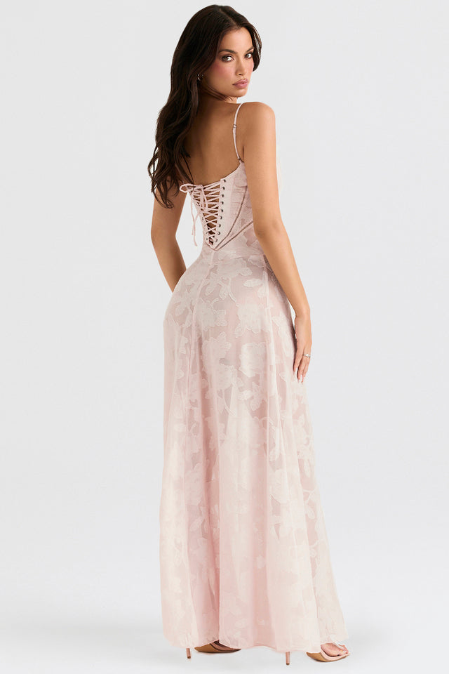 Spitzen-Maxikleid mit Schimmerndem Stoff | Ideal für Frühling und Sommer