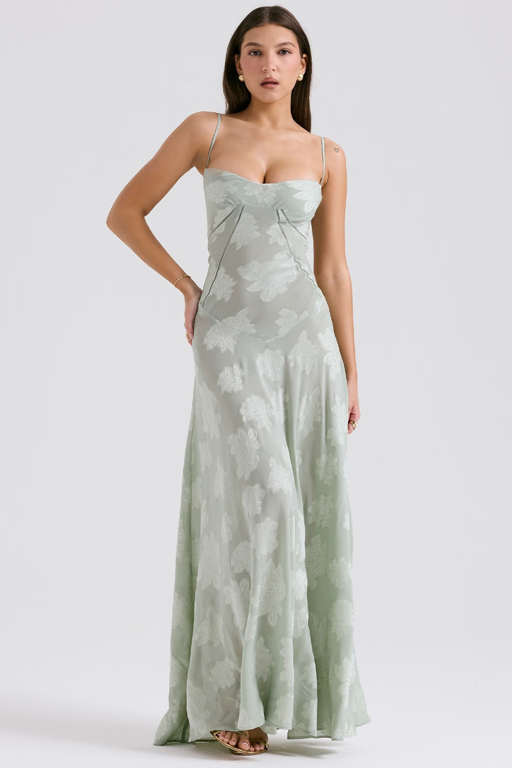 Spitzen-Maxikleid mit Schimmerndem Stoff | Ideal für Frühling und Sommer