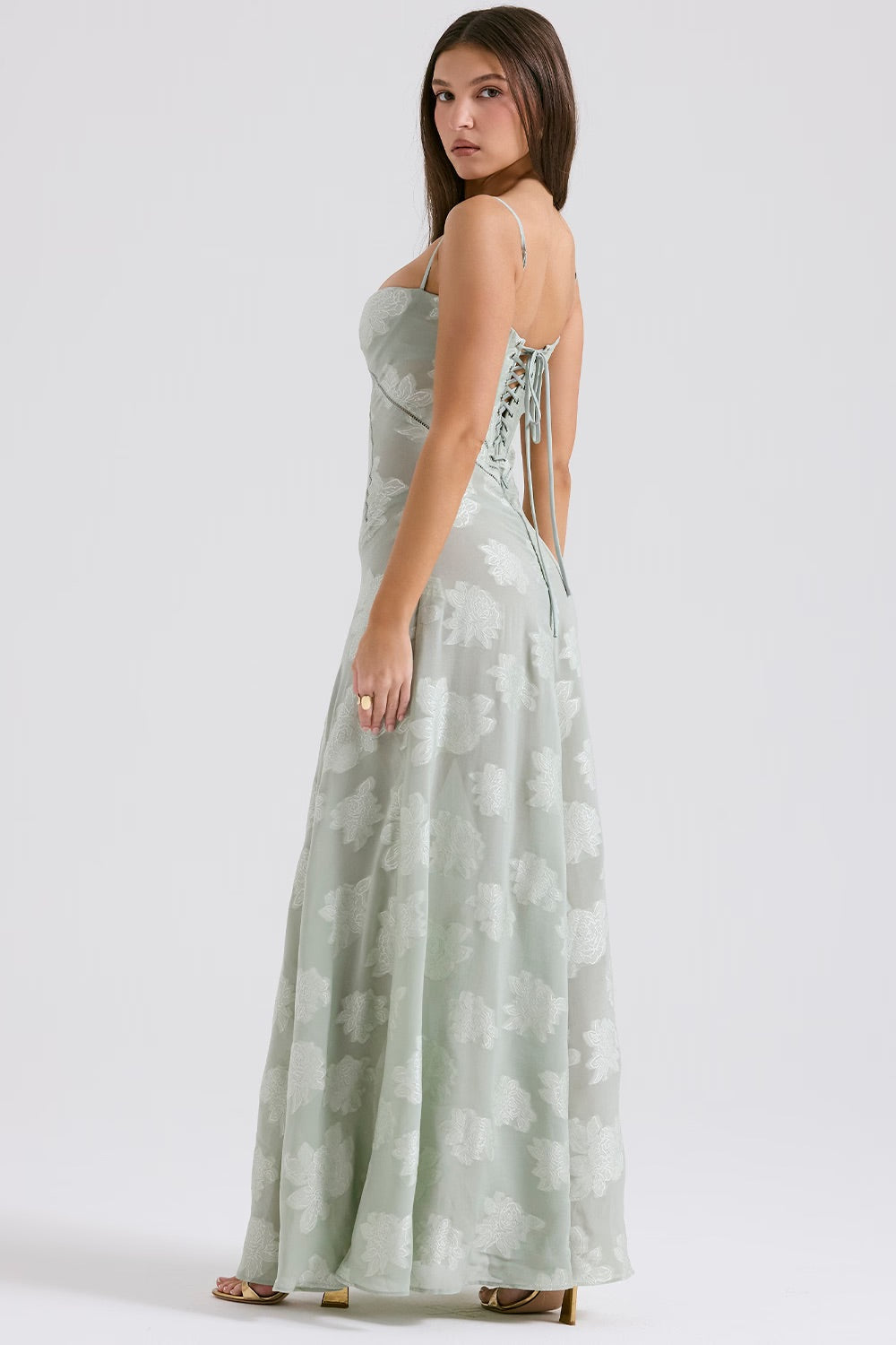 Spitzen-Maxikleid mit Schimmerndem Stoff | Ideal für Frühling und Sommer