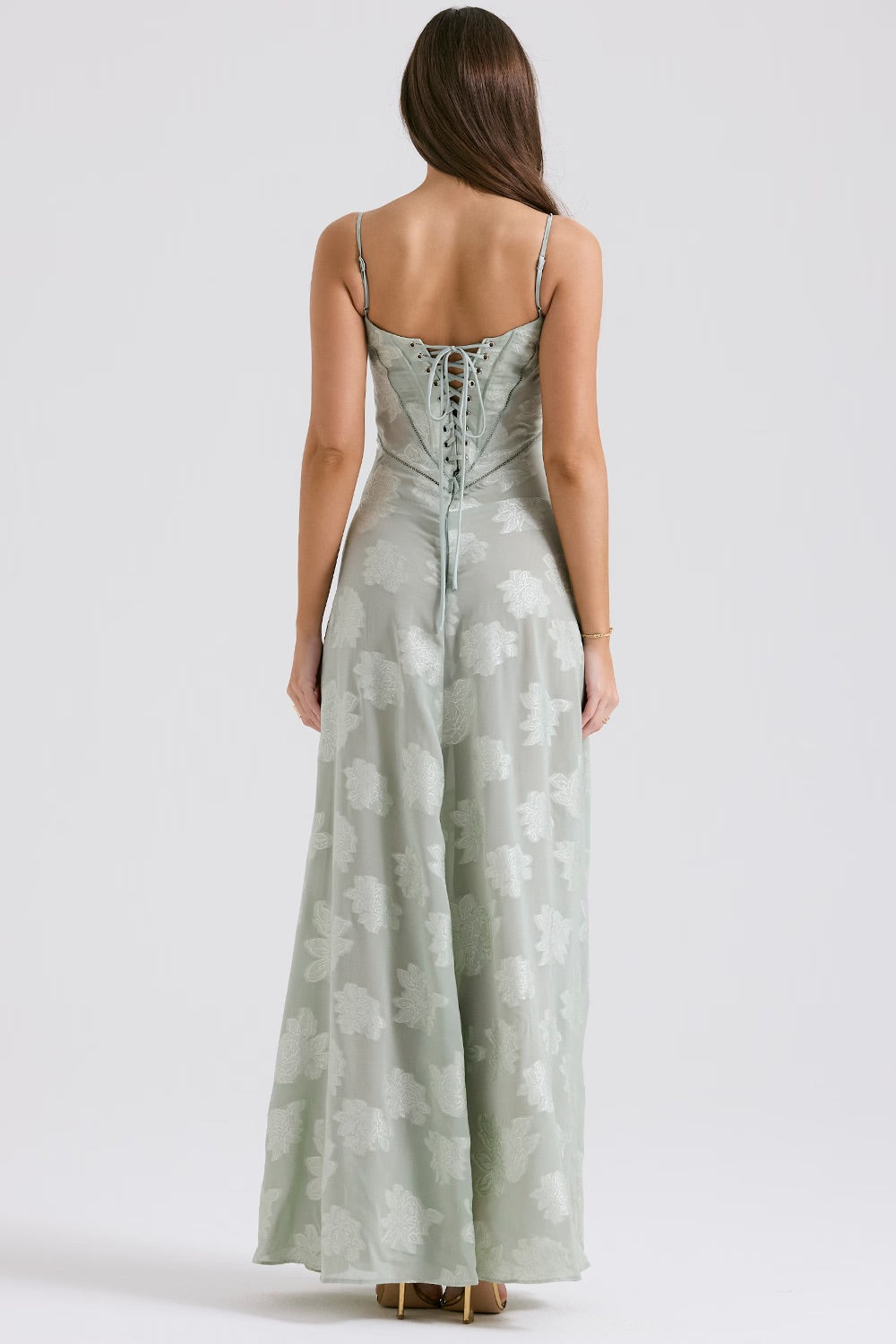 Spitzen-Maxikleid mit Schimmerndem Stoff | Ideal für Frühling und Sommer