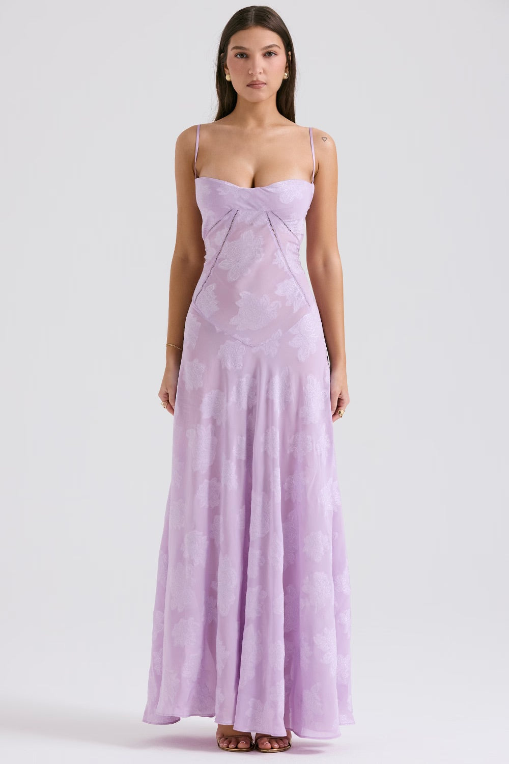 Spitzen-Maxikleid mit Schimmerndem Stoff | Ideal für Frühling und Sommer