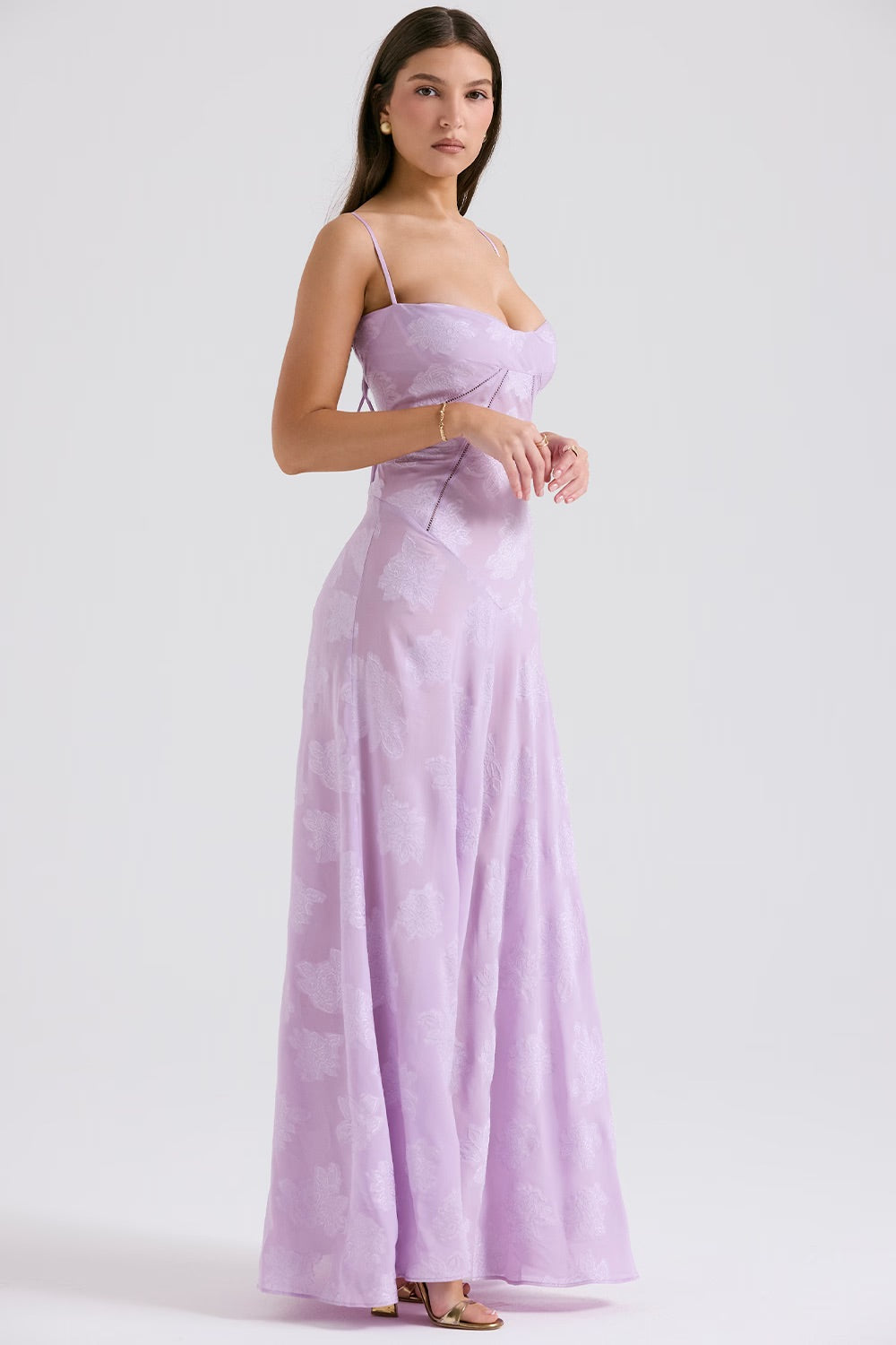 Spitzen-Maxikleid mit Schimmerndem Stoff | Ideal für Frühling und Sommer