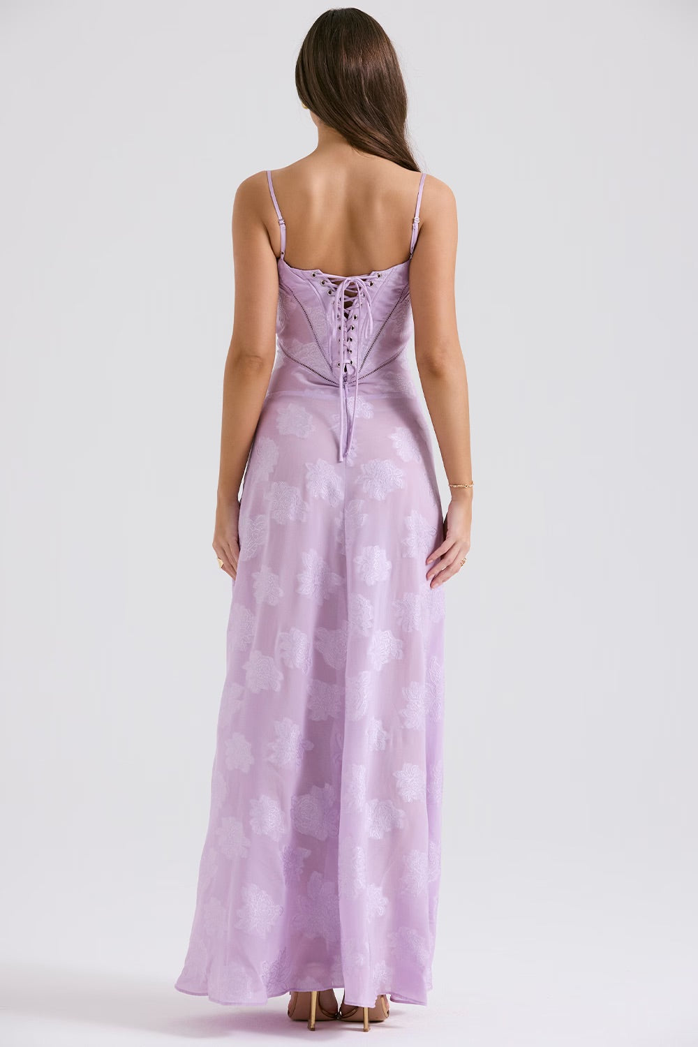 Spitzen-Maxikleid mit Schimmerndem Stoff | Ideal für Frühling und Sommer