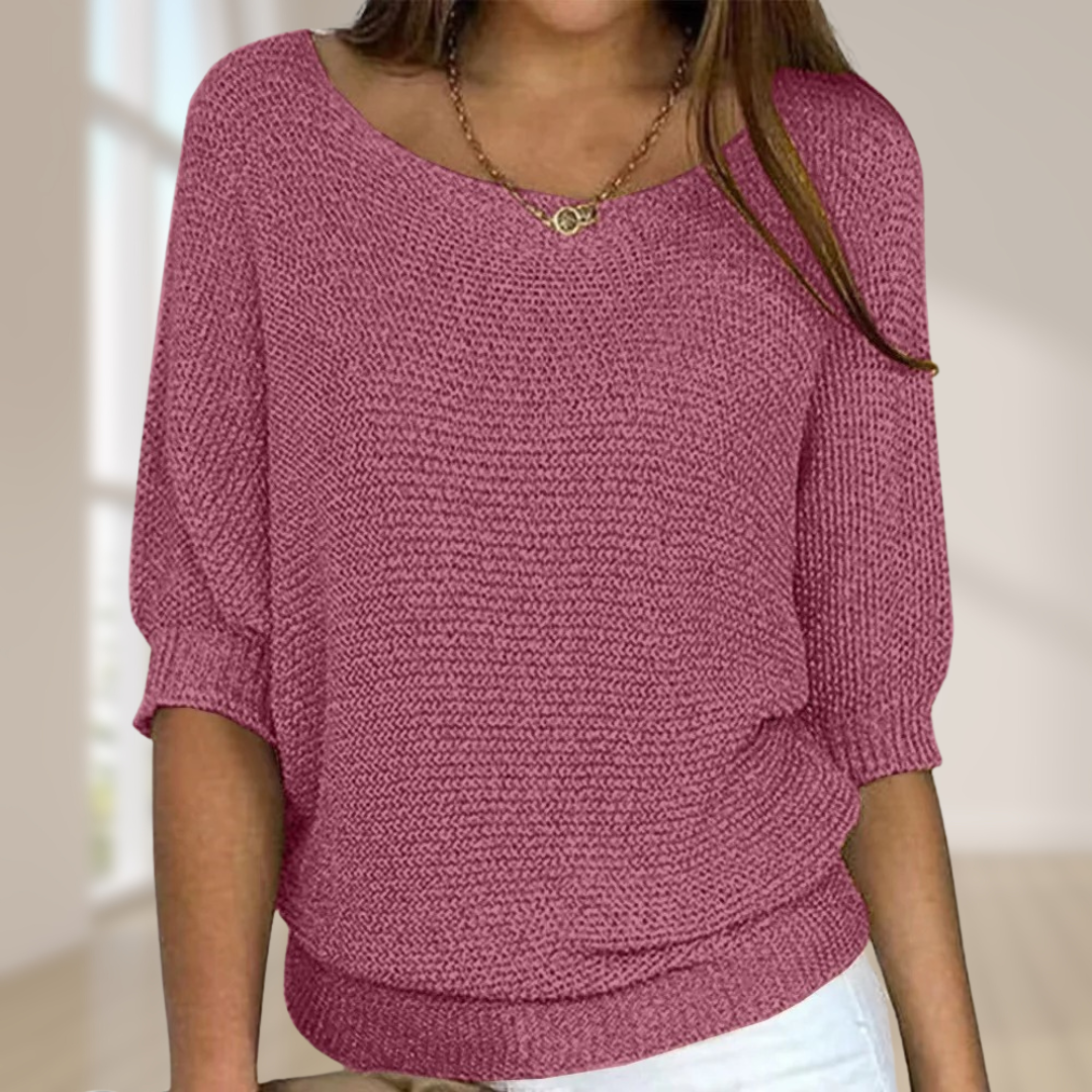 Halbarm-Strickpullover | Ideal für Frühling und Herbst