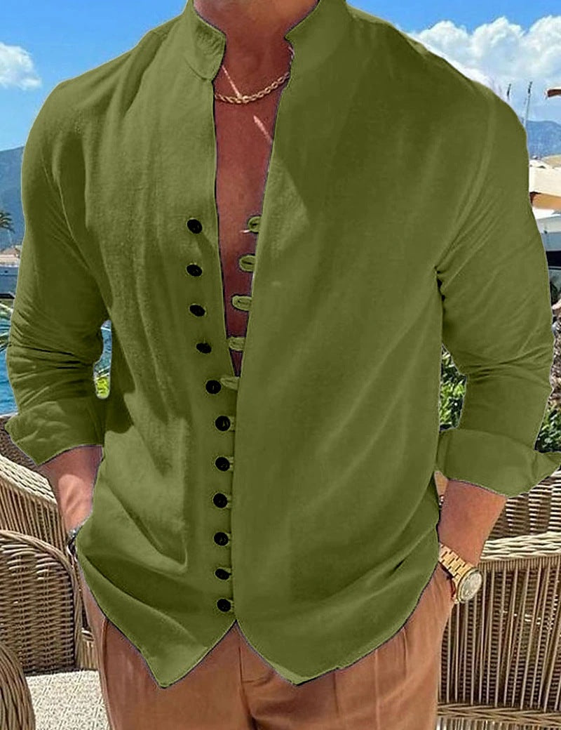 Herren Langarm Hemd - Retro Design –  Ideal für Frühling und Herbst