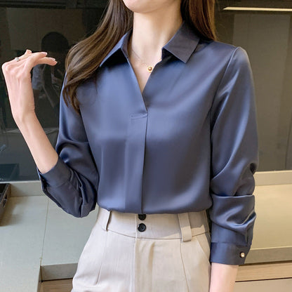 Damen-Cardigan-Bluse aus bedrucktem Chiffon | Ideal für Frühling und Herbst