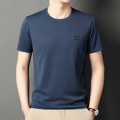 Herren Jacquard Kurzarm-Pullover – Ideal für den Sommer