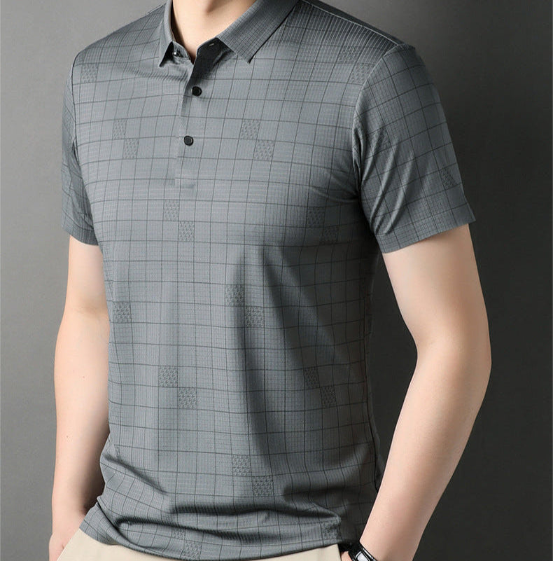 Herren Dünnes Ice-Silk Kurzarm-T-Shirt – Ideal für den Sommer