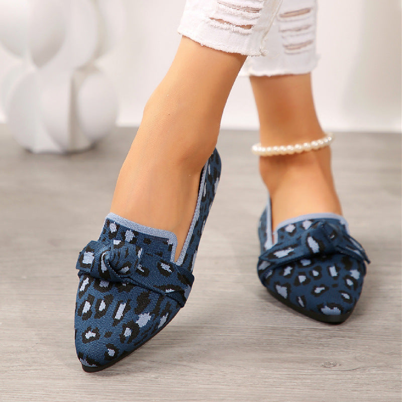 Spitzzehige Ballerinas mit Schleife und Mesh-Obermaterial | Ideal für Frühling und Sommer