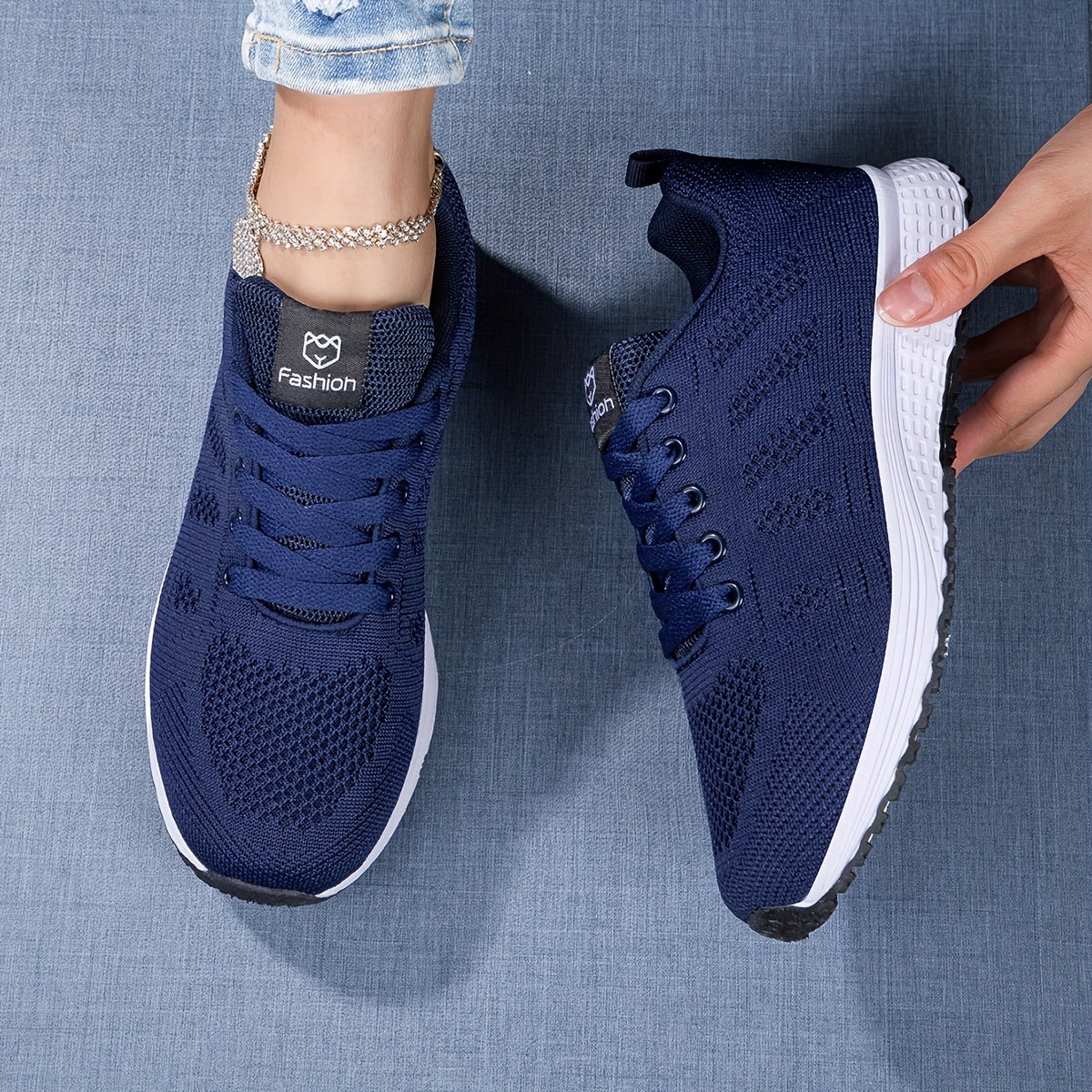 Leichte, atmungsaktive Strick-Sneaker mit gepolsterter Sohle | Ideal für Frühling und Sommer