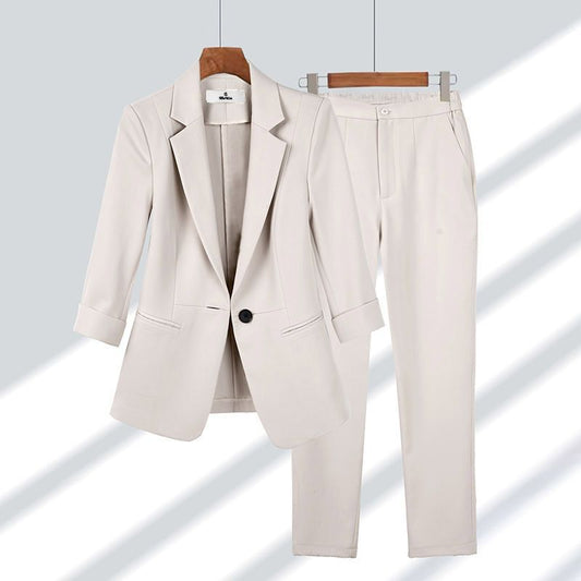 Damen Zweiteiler mit Blazer & Hose – Langarm Anzugset I Ideal für Frühling & Herbst