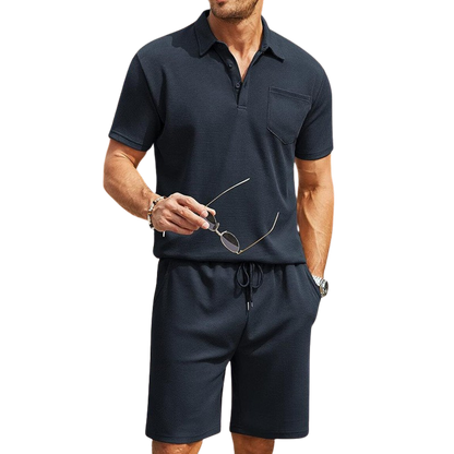 Herren Slim-Fit Polohemd mit Reverskragen – Ideal für den Sommer