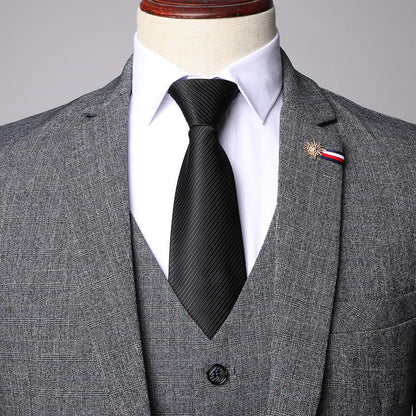 Herren Business-Anzug für den Frühling Dreiteiliges Set – Sakko, Weste und Hose