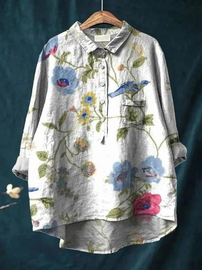 Bluse mit Blumenmuster & leichtem Stoff | Ideal für Frühling & Sommer