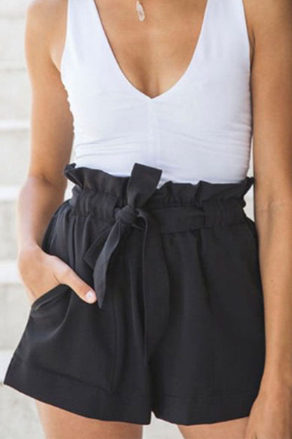 Hochtaillierte Sommer-Shorts mit Gürtel – Leichte Damen-Shorts - Ideal für Sommer