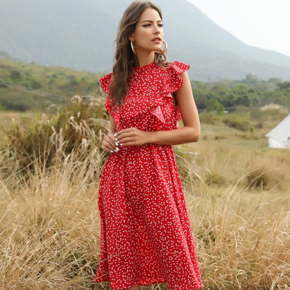 Leichter Polka-Dot-Maxikleid | Ideal für den Sommer
