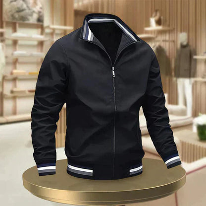 Herren Outdoor Bomberjacke mit Stehkragen und Reißverschluss – Ideal für Herbst