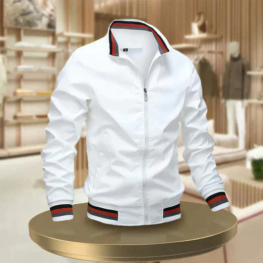 Herren Outdoor Bomberjacke mit Stehkragen und Reißverschluss – Ideal für Herbst