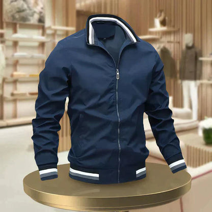 Herren Outdoor Bomberjacke mit Stehkragen und Reißverschluss – Ideal für Herbst