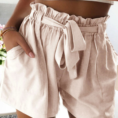 Hochtaillierte Sommer-Shorts mit Gürtel – Leichte Damen-Shorts - Ideal für Sommer