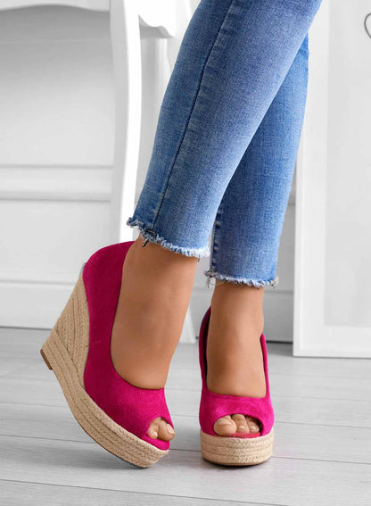 Damen Keilsandalen für den Frühling mit offener Zehenpartie weichem Futter und Slip-On-Passform