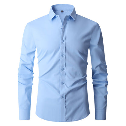 Herren Slim Fit Langarmhemd – Ideal für Frühling und Herbst