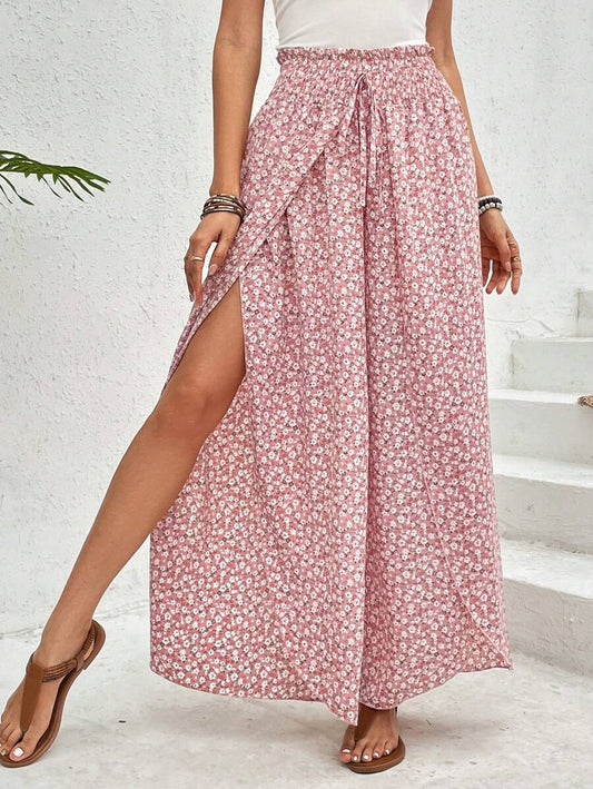 Rosa Seitentaschen-Hose mit Schlanker Passform | Ideal für den Winter
