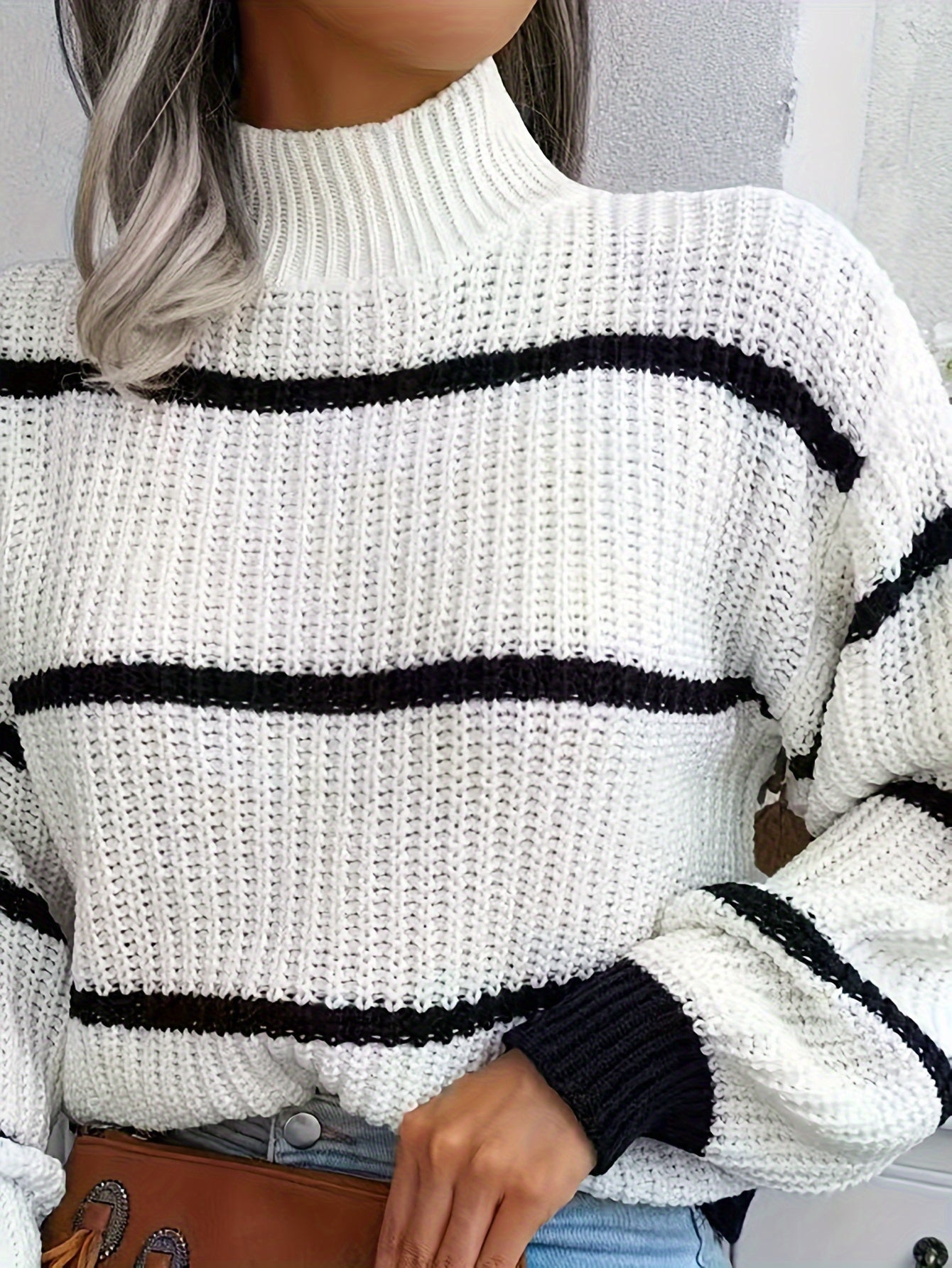 Damen Woll-Rollkragenpullover – Ideal für Herbst & Winter