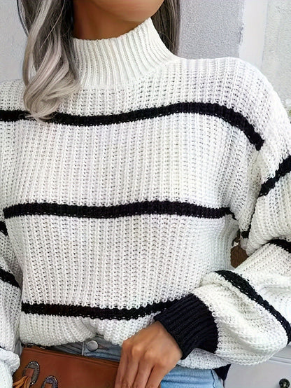 Damen Woll-Rollkragenpullover – Ideal für Herbst & Winter