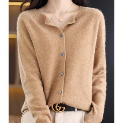 Weiche Strickjacke mit Rundhalsausschnitt | Ideal für Herbst und Winter