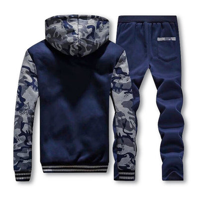 Camouflage Hooded Tracksuit mit Reißverschluss für kalte Tage – Bequeme und warme Jacke - Ideal für Herbst/Winter