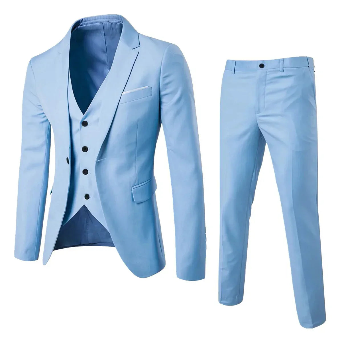 Zweiteiliger Anzug mit Weste und Hose - ideal für Herbst und Winter