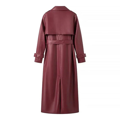 Lange Damenjacke mit Schnürdetails | Ideal für Herbst & Winter