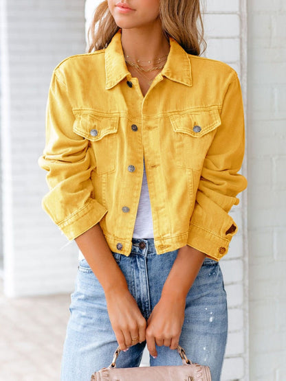 Jeansjacke in lockerer Passform mit Brusttaschen und Knopfleiste | Ideal für Frühjahr/Herbst