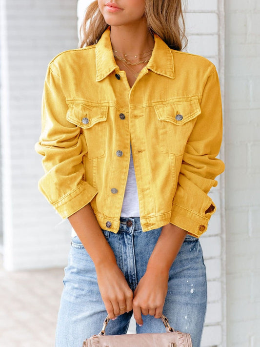 Jeansjacke in lockerer Passform mit Brusttaschen und Knopfleiste | Ideal für Frühjahr/Herbst